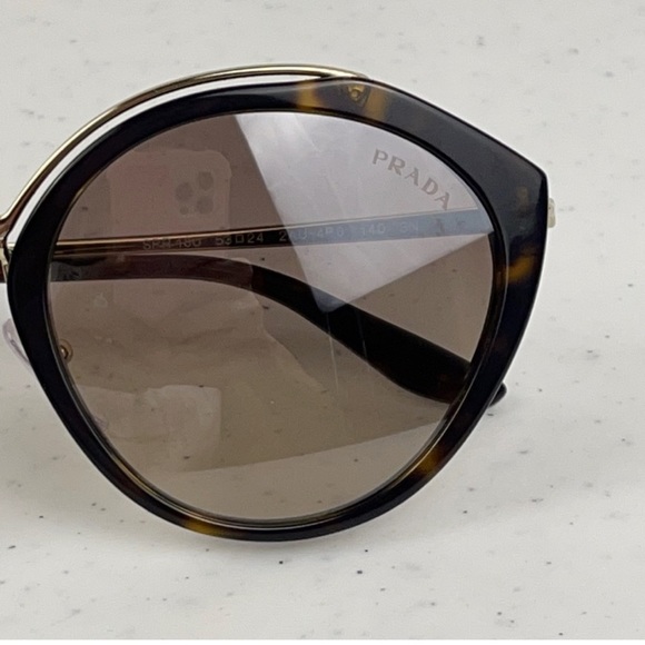 Prada Ladies Black Oval Sunglasses - Picture 6 of 13